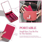 BS-MALL Travel Makeup Brush Set Foundation Powder Concealers Eye Shadows Makeup Set with LED light Mirror 14 Pcs (HotPink)