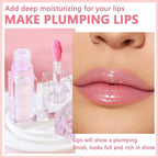 Magic Color Changing Lip Glow, Hydrating Shimmer Tinted Lip Care (Warm Change Tint, Plumping Gloss)