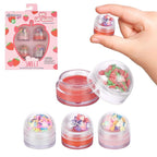 EXPRESSIONS 4pc Lip Gloss with Confetti Top – Berry Sweet Fruity Flavored Lip Gloss For Girls, Safe and Non-Toxic Confetti Lip Gloss Gift Set For Girls