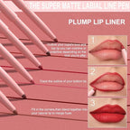 evpct 12Pcs Retractable Lip Liners Pencils Set Pack for Shaping & Sculpting Lips, Mauve Maroon Red Orange Nude Coffee Brown Plum Taupe Creamy Matte Gel Lip Liner Lipliners Pencil delineador de labios