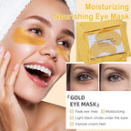 30 Pairs Cherry Lip Masks & 24K Gold Under Eye Patches, Gel Crystal Collagen Lip & Eye Patches for Puffy Eyes, Effectively Moisturizing Nourishes Lip & Eye Skin for Reducing Fine Lines & Dark Circle