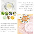 2PCS Loose Face Powder, Oil Control Minimizes Pores Finish(04# Natural)