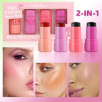 4 Color Milk Jelly Blush Stick, Cooling Water Cruelty Free.