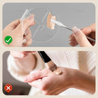 AUEAR, 2 Pack Hand Makeup Mixing Palette Handheld Palette Clear Makeup Cosmetic Palette Nail Art Manicure Palette with 2 Pieces Spatula for Mixing Foundation