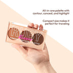 Ruby Kisses Contour Palette 3-in-1 Contour, Conceal, Highlight