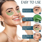 Under Eye Patches (60PCS), Aloe Vera & Collagen Eye Mask, Eye Patches for Puffy Eyes, Anti-Aging Eye Mask for Puffiness, Under Eye Mask for Dark Circles and Eye Bags, Hydrating Eye Gel Pads(green)