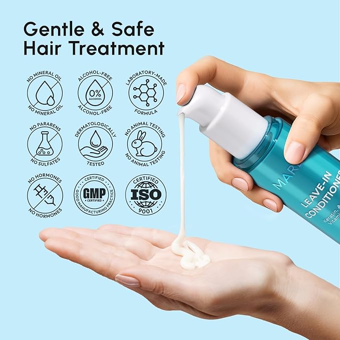 MAREE Leave In Hair Mask Keratin Treatment Conditioner - Leave In Conditioner for Curly Hair, Dry Damaged and Wavy - Extremely Deep Conditioning Mask - Hair Moisturizer - Tratamiento Para el Cabello