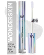 Wonderskin WONDER BLADING Top Gloss - Clear Glitter Lip Gloss, Hydrating and High Shine Finish Lip Makeup (Clear Shine)