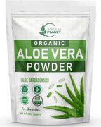 Organic Aloe Vera Powder for Hair & Face (2 Pounds) | Aloe Barbadensis | AloeVera Extract USDA Certified by Proud Planet