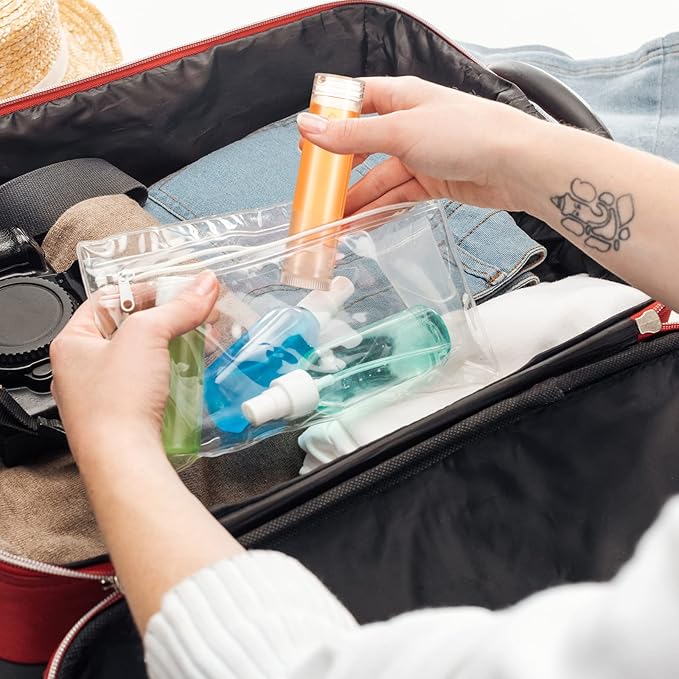 50 Pcs Lip Balm Containers Tubes Empty 3/16 oz Clear Lip Tubes and Shrink Wrap, Lip Gloss Tubes Lip Balm Containers with White Caps Twist Tubes for making Gifts, Travel