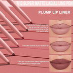 Silky Smooth Retractable Matte Lip Liner Pencil, Dust Red Lip Liner Long-Lasting Creamy Formula for Shaping & Sculpting Lips, Matte Velvet Pigmented Lip Liner Crayon Lipstick 01#