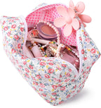Soidram floral makeup bag quilted