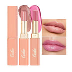 Oulac Moisturizing Shine Lipstick For Women Christmas Set 2PCS, 2 in 1 Tinted Lip Balm for Winter, Hydrated Juicy and Glossy Lip Color for Dry, Cracked and Chapped Lips, Vegan [07+14]