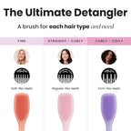 Tangle Teezer Ultimate Detangler Curly Hair Brush, Dry & Wet Hairbrush, Reduces Frizz & Breakage, for 3C to 4C Curly Hair Types, Purple Passion