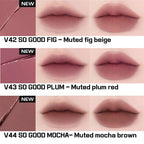 BBIA Last Velvet Tint - Soft & Creamy Matte Finish Lip Stain, Blur Effect with Velvety Texture, Long-Lasting, High Pigment, Lightweight, Non-Drying, Vegan, Korean Lip Makeup (V43 SO GOOD PLUM)