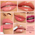 CAHIUYOA Cherry Lip Glow Oil Moisturizing Plumping Lip Gloss Lip Plumper Gloss Lip Oil Tinted Lip Balm Lip Care for Women - 04 Cherry