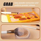 OMANIAC Makeup Brush Set Professional, 12 Pearlescent Wood Handle Makeup Brushes, Premium Cruelty-Free Synthetic Fiber Hair, Travel Make up Brushes Set with Case (White).