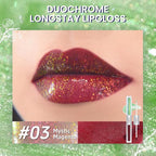 CHARMACY Multichrome Double Head Non-Stick Lip Glaze, Metallic Glaze,