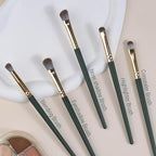 Eyeshadow Makeup Brushes Set with Case 5 PCS Soft Synthetic Hairs Eye Makeup Brushes for Blending Eyebrow Eyeliner Eyeshadow （Green）