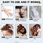 Dark Brown Hair Dye Shampoo 3 in 1 for Gray Coverage for Women Instant Natural Hair Color Shampoo Semi Permanent 500ML - Champu Para Canas Mujer