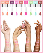 Tinted Moisturizing Lip Glow Oil,Hydrating Plumping Lip Gloss Lip Care Clear Toot Lip Oil for Dry Lip,Glow Reviver Lip Oil,Shine Lip Tint Stain Lip Care Product,Christmas Makeup Gift for Women-#016