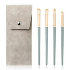 Eyeshadow Makeup Brushes Set with Case 4 PCS Soft Synthetic Hairs Eye Makeup Brushes for Blending Eyebrow Eyeliner Eyeshadow （Lightblue）