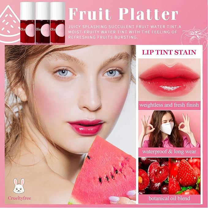 ZARICS 2 Pcs Lip Tint Stain Set, Long Long