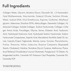 Real Collagen Face Serum, Hydrating & Firming Serum with hydrolyzed collagen, Hyaluronic Acid, Plumps, Sagging Skin, Reduces Fine Lines and Wrinkles, Korean Skincare, 33ml / 1.11 fl. oz.