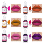 BONNIE CHOICE 12 Colors Liquid Lip Gloss Pigment Set, DIY Lipstick Liquid Pigment for Set Making Lip Gloss, DIY Lip Cosmetic Dye, Edible Coloring Pure Plant for Gloss Base