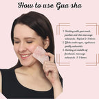 Rose Quartz Roller and Gua sha Set | Reduces Wrinkles, Fine lines and Dark Circles | Pink Jade Roller | Anti-aging Massager for Skin Toning and Tightening for Face, Eyes, Neck