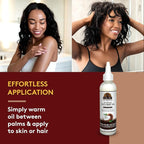Okay 100% Pure Coconut Oil for Hair & Skin - Coconut Oil for Women & Men, Perfect for Hair & Body, for Massage & Moisturizer, Natural - 4 fl oz Squeeze Bottle (Pack of 1)