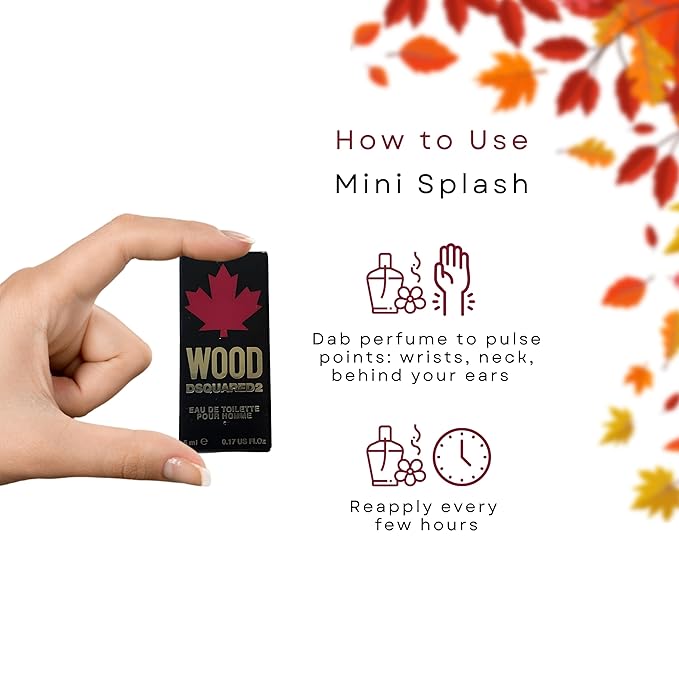 DSQUARED2 WOOD Pour Homme Perfume for Men Mini EDT 0.17 Ounce
