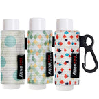 3pcs Lip Balm Holder Sleeves Keychain Chapstick Holder Keychain Lip Gloss Holder Chapstick Elastic Sleeves (Geometric Pattern)