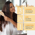 3-in-1 Hair Dye Shampoo Light Brown, Natural Hair Color Shampoo for Gray Hair, Hair Instant Dye Shampoo for Women & Men, Long-Lasting Shampoo Hair Dye Colors Hair in Minutes, Champu Para Canas, 500 Ml