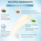 5% Caffeine Eye Serum,Caffeine Eye Cream with Massage Roller Ball,Under Eye Cream for Dark Circles,Puffiness,Under Eye Bags,Moisturizing Cream Eye Bags Fine Lines Wrinkle Treatment for Women and Men