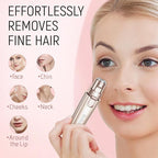 Rechargeable Facial Hair Remover for Women: 2-in-1 Device for Shaping Eyebrows and Removing Face Peach Fuzz(Rose Gold)