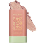 MEICOLY Cream Bronzer Stick, Natural Highlight Contour Makeup,Face Highlighter Stick,Contour Stick Facial Contouring Stick,Buildable Face Bronzer Face Shaping,Waterproof,02 Soft Glow