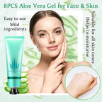8PCS Aloe Vera Gel for Face & Skin,Organic Aloe Vera Gel,Hydrating After Sun Cream for Travel Size,Moisturizing Lotion for Skincare,After Sun Lotion for All Skin Type(J)
