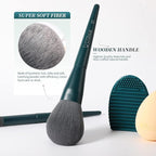 DUcare 17Pcs Professional Makeup Brush Set Complete Kit with Brush Cleaning Mat and Makeup Sponge, Ideal for Foundation, Eyeshadow, Liquid Cream, Gift Box Set