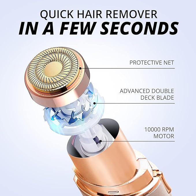 【Generation 2】Facial Hair Remover Replacement Heads for Finishing Touch Flawless Facial Hair Remover, Replacement Blades for Finishing Touch Flawless Gen 2 Hair Removal, 4 Pack (Gold)