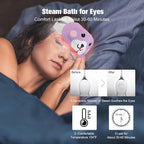 Steam Eye Mask for Dark Circles and Puffiness 20 Pcs, Lavender Disposable Eye Warm Compress for Dry Eyes, Soothing Headache Migraine, Stye Treatment, Relief Stress Eye Fatigue