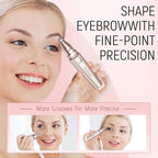 Rechargeable Facial Hair Remover for Women: 2-in-1 Device for Shaping Eyebrows and Removing Face Peach Fuzz(Rose Gold)