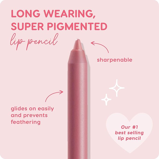 ColourPop Lippie Lip Pencil - High-Pigment, Long-Lasting Lip Liner - Sharpenable Lip Liner Pencil for High-Impact Lip Color - Vegan, Cream Formula with Precise Application - Good N Plenty (0.04 oz)