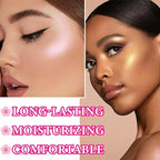 3 Pcs Highlight Cream Contour Sticks Set,Shimmer Stick Women(01#,02#,03#)