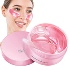 60pcs Under Eye Mask, Pink Collagen Under Eye Patches for Puffy Eyes & Dark Circles Treatments, Reduce Under Eye Bags Smooth Wrinkles, Lighthen Fine Lines, Moisturizing Under Eye Masks