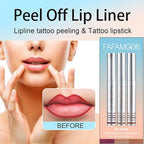 Dulele 3PCS Lip Liner Set, Peel Off Lip Liner Tattoo, Peel Off Lip Stain, Long Lasting Waterproof Lip Stain Peel Off, Transfer Proof Matte Finish Lip Gloss (Red, 1)