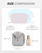 BAGSMART Travel Makeup Bag, Cosmetic Bag Make Up Organizer Case,Large Wide-open Pouch for Women Purse for Toiletries Accessories Brushes