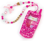 Make It Real Juicy Couture Lip Gloss Dial Up The Style Phone & DIY Lanyard - 7 Strawberry-Scented Lip Gloss Colors, Create Beaded Lanyard & Decorate with Gems for Girls Ages 6+