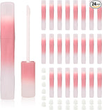 COSIDEA 15pcs 5ml Irregular rectangle empty lip gloss tubes bulk with wand unique Gradient pink lipgloss tube