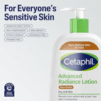 Cetaphil Body Lotion, Advanced Radiance Lotion with Shea Butter for Dry, Sensitive Skin, 8 oz Pack of 3, Fragrance Free, Hypoallergenic, Non-Comedogenic